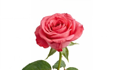 Fototapeta premium Lovely soft rose blossoms against a white backdrop