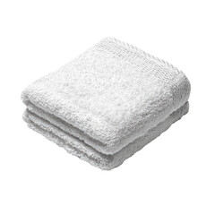 Soft White Terry Cloth Towels Folded Stack