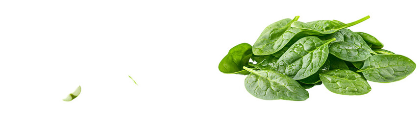 Obraz premium Spinach and apple salad isolated on a transparent background