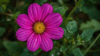 Fototapeta premium Lovely pink flower flourishing in nature