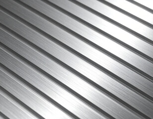 Obraz premium Geometric Steel pattern: A close-up view reveals a series of sleek, metallic stripes, creating a compelling display of industrial design and architectural potential.