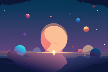 Obraz premium soft bokeh light wallpaper with multicolored glowi.eps