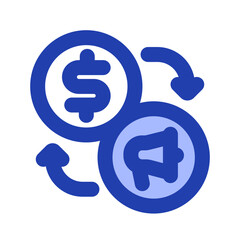 conversion blue icon