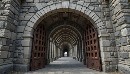 Fototapeta premium Ancient Stone Archway: A Journey Through Time