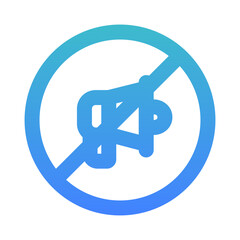 ads block line gradient icon