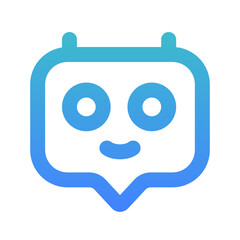 chat bot line gradient icon