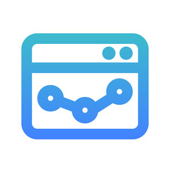 website analytic line gradient icon