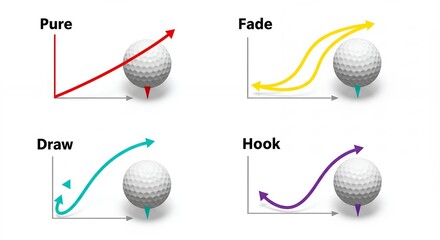 Golf shot trajectories illustrated