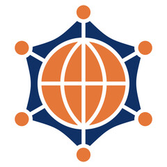 Network solid color icon