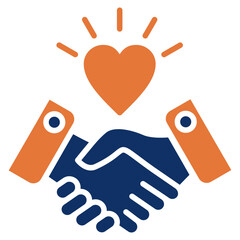 Relationship solid color icon
