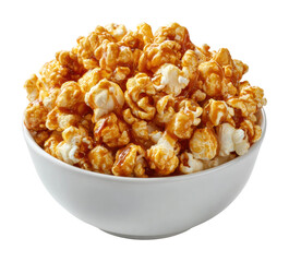 Delicious caramel popcorn delight home kitchen food cozy atmosphere isolated on transparent background