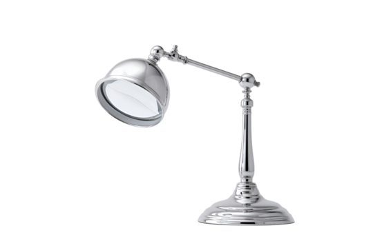 Elegant Chrome Desk Lamp Magnifying Glass