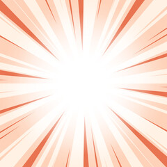 Burnt Sienna Orange Abstract Glowing Sunburst Background. Yellow Color Glow Effect Sunburst Background for Presentation, Banner, Poster, Flyer, Sales. Pop Art Poster for Summer and Spring Theme.