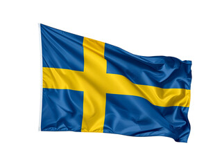 Sweden flag flutter, national symbol, country, Swedish, patriotism, international relations, flag waving.