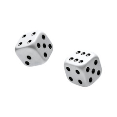 dice on white background