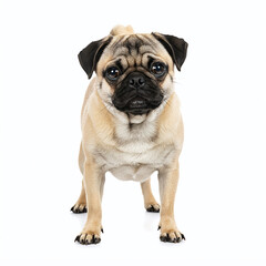 pug dog isolated on white background