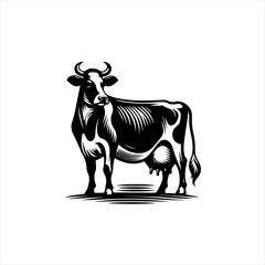 Cow standing on grass