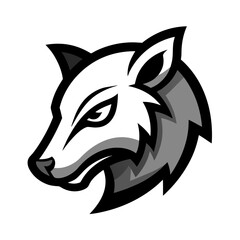 Aggressive Tapir Head Logo in Grayscale with Bold Contours and Jungle Energy