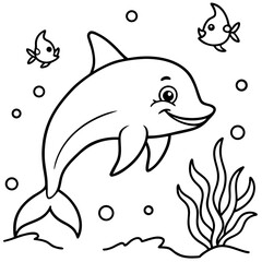 Fototapeta premium vector illustration of a cartoon shark