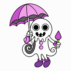 Obraz premium girl with umbrella