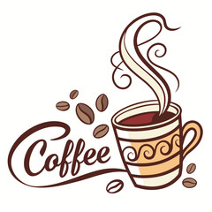 cup of coffee with beans