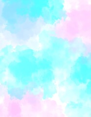 Abstract pastel cloud-like forms blend in a dreamy, soft, and bright color palette