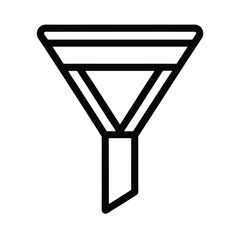 Filter Funnel Outline Vector Illustration