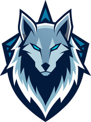 Sharp Wolf Crest with Blade Ears and Icy Dark Background Spike