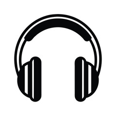 Over Ear Headphones Outline Vector Illustration