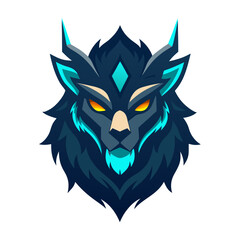 Regal Beast with Glowing Fur Accents in Sharp Esport Vector Layout