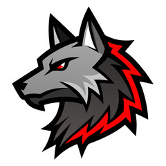 Loyal Canine Mascot with Spiked Fur and Shadowed Vector Finish