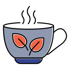 Vector Icon of Herbal Tea for Health