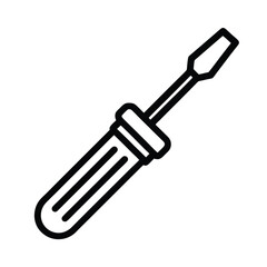 Screwdriver Outline Vector Illustration