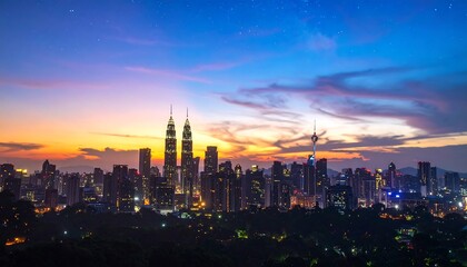 Obraz premium City skyline at twilight (31)