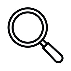 Search Magnifying Glass Outline Vector Illustration