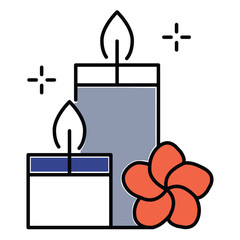 Scented Candles Vector Icon for Wellness Themes