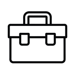 Toolbox Outlined In Bold Vector Illustration