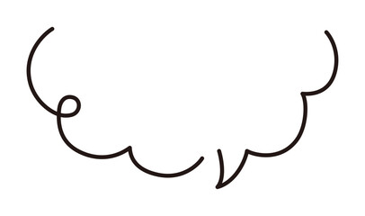 シンプルな吹き出しのベクターイラスト。単品、フレーム、枠、ふきだし