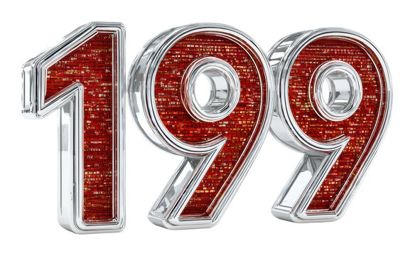 Celebrating 199 a colorful milestone event in graphic design urban environment creative viewpoint isolated on transparent background