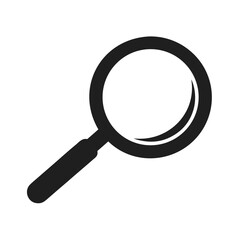 Magnifying glass icon, isolated on white background