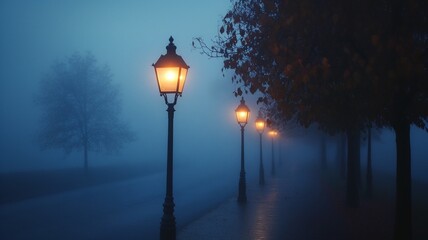 Street lamp in the evening