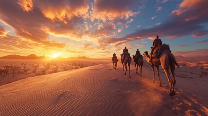 Sunset in the desert