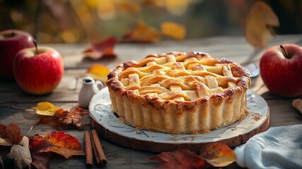 apple pie with cinnamon