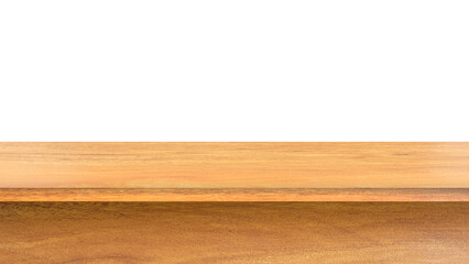 empty wood table on transparent png, table element
