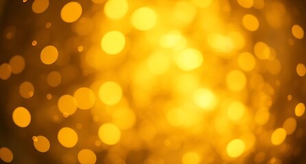 Obraz premium Abstract Golden Bokeh Background Shimmering Yellow and Orange Lights.