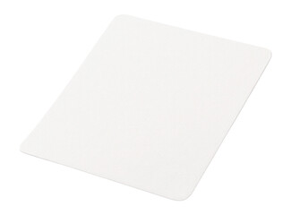 White rectangular sheet with slightly rounded corners on a plain background, suitable for concepts of minimalism, blank canvas, or paper products.