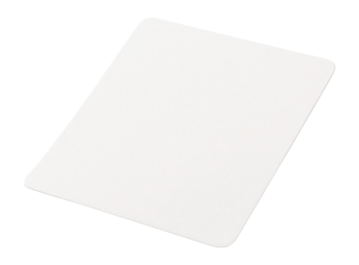 White rectangular sheet with slightly rounded corners on a plain background, suitable for concepts of minimalism, blank canvas, or paper products.