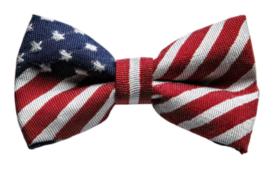 Patriotic bow tie fashion statement usa national pride isolated on transparent background