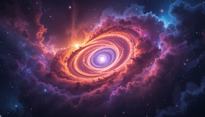 Obraz premium Cosmic Heartburst in Deep Space