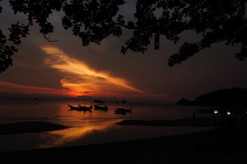 Koh Tao beautiful evening on Island Thailand